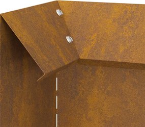 vidaXL Φράκτης σαλιγκαριών 4 pcs Σκ rusty 10 x 10 x 25 εκ