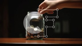 Intra Συλλεκτικό Ξύλινο Παζλ Plywood 4mm - Πρόσωπο που προσθέτει νομίσματα σε γυάλινο βάζο Σε Ξύλινο Κουτί - Διαστάσεις Puzzle: 10x10 cm – 25 κομμάτια