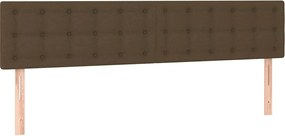 vidaXL Κρεβάτι Boxspring με Στρώμα Σκούρο Καφέ 120x190 εκ Υφασμάτινο