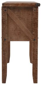 vidaXL Τραπέζι Κονσόλα Καφέ 131 x 35,5 x 75 εκ. από Μασίφ Ξύλο Ελάτης