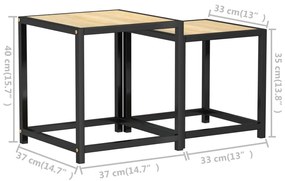 Τραπεζάκια 2 τεμ. Sonoma Δρυς από MDF - Καφέ