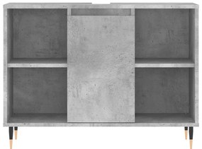 vidaXL Ντουλάπι Μπάνιου Γκρι Σκυροδέματος 80x33x60 εκ. Επεξ. Ξύλο