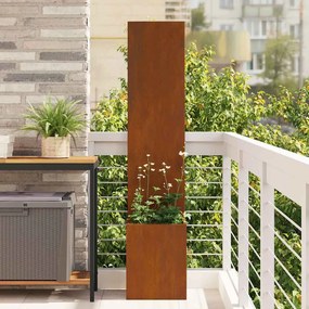 vidaXL Οθόνη Ιδιωτικότητας Κήπου Σκ rusty 32 x 32 x 150 εκ