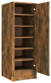vidaXL Παπουτσοθήκη Καπνιστή Δρυς 32x35x92 εκ. από Επεξεργασμένο Ξύλο
