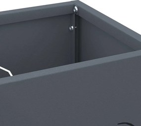vidaXL Βάση ομπρέλας βροχής Ανθρακί 15,5 x 15,5 x 49 εκ Ατσάλι