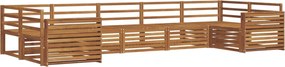 vidaXL Σειρά Καναπέ Εξωτερικού 7 pcs Φυσικό