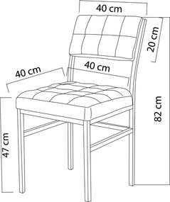 Καρέκλα Ανθρακί CRIPAMA 40x40x82