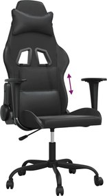 vidaXL Καρέκλα Gaming Μαύρη από Συνθετικό Δέρμα