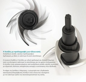 BRUNO πολυκόπτης BRN-0087, 2 ταχύτητες, 400W, 500ml, 4 λεπίδες, μαύρος