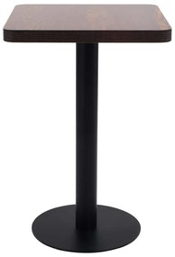 vidaXL Τραπέζι Bistro Σκούρο Καφέ 50 x 50 εκ. από MDF