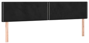 vidaXL Κρεβάτι Boxspring με Στρώμα Μαύρο 160x200 εκ. Βελούδινο