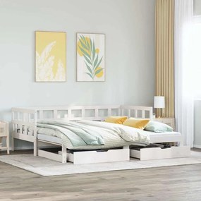 vidaXL Καναπές Κρεβάτι Συρόμενος Χωρίς Στρώμα 90x190 εκ. &amp; Συρτάρια
