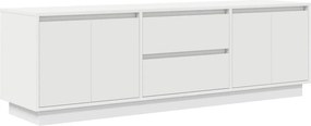vidaXL Ντουλάπι Τηλεόρασης με LED Λευκό 160,5x41x50 εκ.