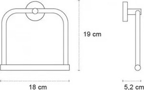 Karag Uno Bianco 122466 - Κρίκος Πετσετών Λευκός