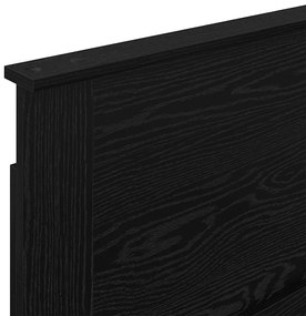 vidaXL Κεφαλάρι με κεφαλάρι Μαύρη Οξυά 90 cm Επεξεργασμένο ξύλο