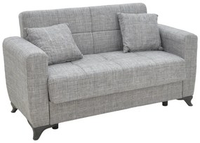 Καναπές-κρεβάτι με αποθηκευτικό χώρο διθέσιος Modesto pakoworld γκρι ύφασμα 155x85x80εκ