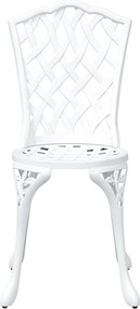 vidaXL Σερβίτσιο τραπεζιού κήπου 3 pcs Λευκό Χυτό αλουμίνιο