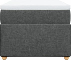 vidaXL Κρεβάτι Boxspring με Στρώμα Σκούρο Γκρι 80x200 εκ. Υφασμάτινο