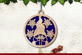 Σετ των 3 Intra απο ξύλο plywood 3mm-4mm πάχος κοπής με λέιζερ Χριστουγεννιάτικο μπιχλιμπίδι. Δίασταση 5x5 cm INTRAFABR-37925173