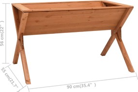 vidaXL Γλάστρα 90 x 55 x 56 εκ. από Ξύλο Ελάτης