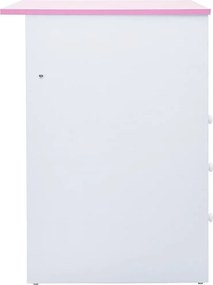 vidaXL Γραφείο Παιδικό με Ανακλινόμενη Επιφάνεια Ροζ και Λευκό