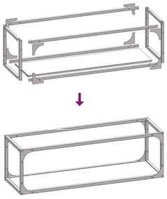 Ράφι για καυσόξυλα Μαύρο 25x25x80 cm Ατσάλι ψυχρής έλασης - Μαύρο