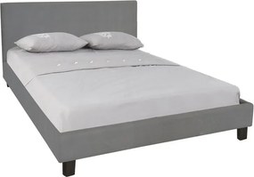WILTON Κρεβάτι Διπλό για Στρώμα 140x190cm, Ύφασμα Γκρι   1τμχ
