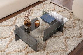 Τραπεζάκι Σαλονιού Ανθρακί FLAVIO 105x65x30