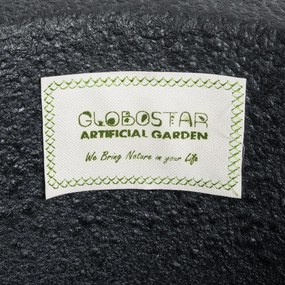 GloboStar® Artificial Garden MATERA 20734 Επιδαπέδιο Πολυεστερικό Τσιμεντένιο Κασπώ Γλάστρα - Flower Pot Μαύρο Φ42 x Υ90cm