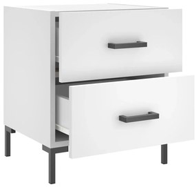 vidaXL Κομοδίνο Λευκό 40 x 35 x 47,5 εκ. από Επεξεργασμένο Ξύλο