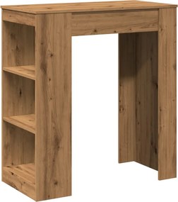 vidaXL Τραπέζι Μπαρ με Ράγες Δρυς 95x47x103,5 εκ. Επεξεργ. Ξύλο