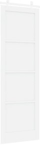 vidaXL Συρόμενη Πόρτα  με Σετ Στήριξης Λευκή 78x232 cm Στερεό Ξύλο Πεύκου