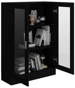 vidaXL Βιτρίνα Μαύρη 82,5 x 30,5 x 115 εκ. Επεξ. Ξύλο