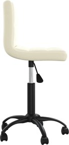 vidaXL Καρέκλα Γραφείου Περιστρεφόμενη Κρεμ Βελούδινη
