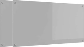 vidaXL Πίσω Πάνελ Κουζίνας 2 pcs Ανοιχτό γκρι 120 x 60 cm