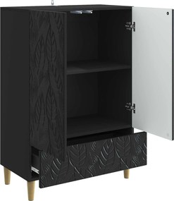 vidaXL Πλαϊνό γραφείο Μαύρο 66 x 34,5 x 95 εκ. Επεξεργασμένο Ξύλο