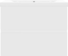 vidaXL Ντουλάπι Μπάνιου με Νιπτήρα Λευκό από Επεξ. Ξύλο