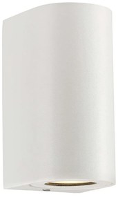 Φωτιστικό Τοίχου Canto Maxi 2 49721001 10x8,7x17cm 2xGU10 28W IP44 White Nordlux Aluminium