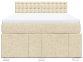 ΚΡΕΒΑΤΙ BOXSPRING ΜΕ ΣΤΡΩΜΑ ΚΡΕΜ 140X200 ΕΚ. ΥΦΑΣΜΑΤΙΝΟ 3289410