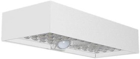 V-TAC Ηλιακό Επιτοίχιο Φωτιστικό Κήπου LED BRICK 6W 900lm IP65 με Αισθητήρα Κίνησης PIR Φυσικό Λευκό Άσπρο Σώμα 10308