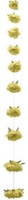 Τεχνητή Γιρλάντα Παιώνια 00-23838-10-3 Φ11x180cm Yellow Marhome Ύφασμα,Πλαστικό