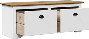 Πάγκος διαδρόμου vidaXL BODO Λευκό και καφέ 114x40x45 cm