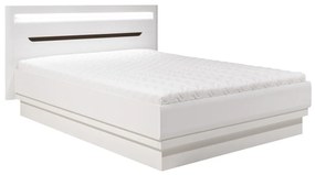 Κρεβάτι Orlando K116, Διπλό, Άσπρο, 140x200, Πλαστικοποιημένη μοριοσανίδα, Τάβλες για Κρεβάτι, 162x202x102cm | Epipla1.gr