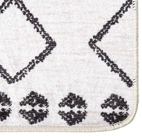 vidaXL Χαλί Πλενόμενο Αντιολισθητικό Μαύρο / Λευκό 120 x 180 εκ.