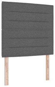 vidaXL Κεφαλάρι με κεφαλάρι Σκούρο Γκρι 100 cm Τεχνητό Δέρμα