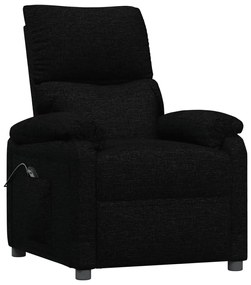 vidaXL Πολυθρόνα με Ανύψωση Μαύρη Υφασμάτινη
