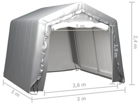 VidaXL Τέντα Αποθήκευσης Γκρι 300 x 300 εκ. Ατσάλινη