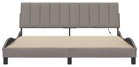vidaXL Σκελετός Κρεβατιού Χωρίς Στρώμα Taupe 180x200 εκ. Υφασμάτινο