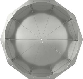 vidaXL Γλάστρα Ασημί 60 x 60 x 50 εκ Επικαλυμμένος Χάλυβας