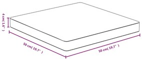 vidaXL Επιφάνεια Τραπεζιού 50 x 50 x 4 από Μπαμπού